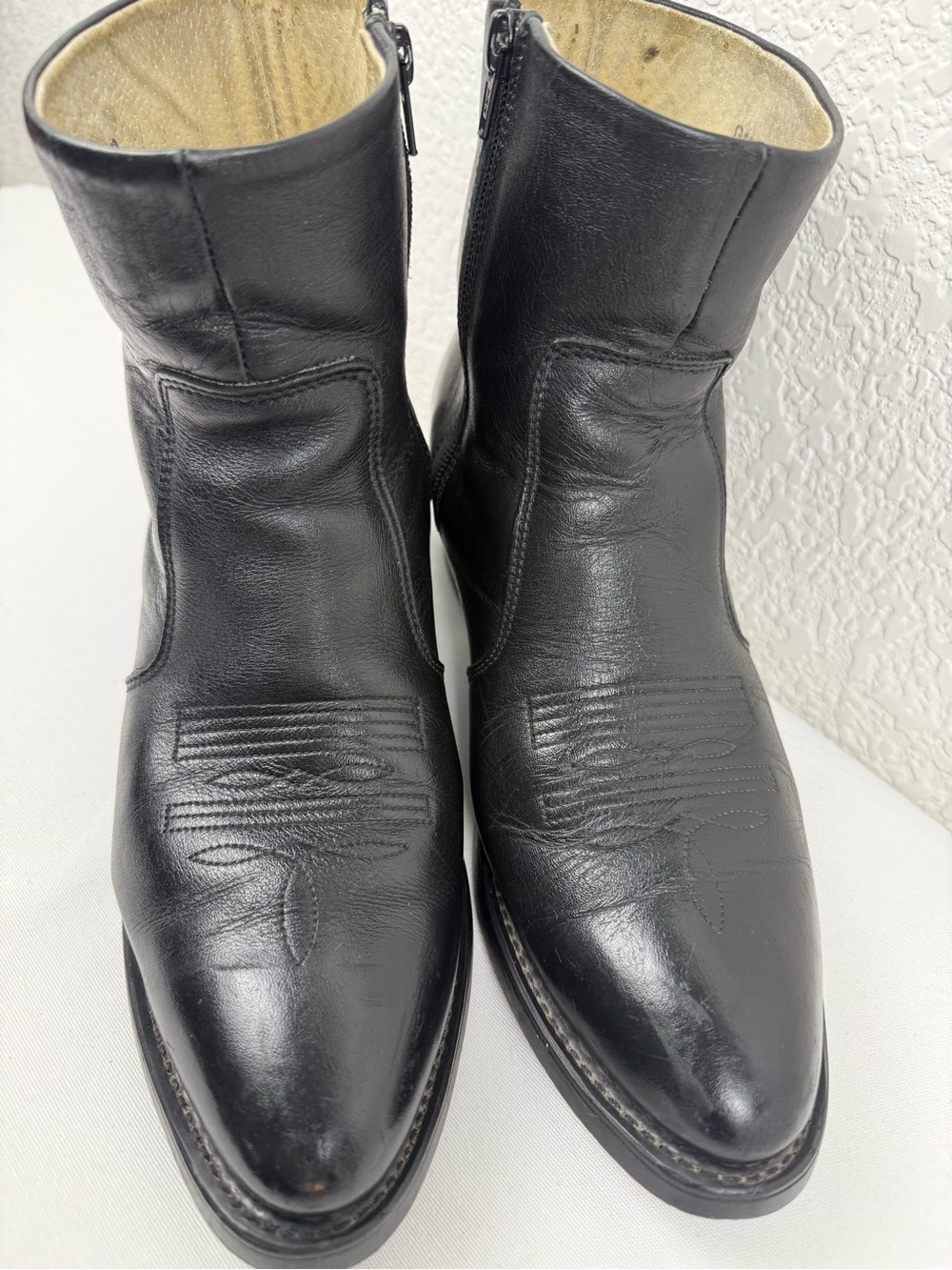 Durango TR820 Side Zip Leather Boots | Men's 8.5D | Black